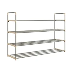 Hastings Home Four-Shelf Shoe Rack - Holds 24 Pairs Of Shoes -Storage Store GUEST 42ef9d5b ec71 4165 8cc1 3020f830348b