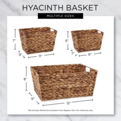 Design Imports Set Of 5 White Wash Hyacinth Baskets -Storage Store GUEST 457f6453 f4d8 4f27 b8f7 5de6ecf2aa82
