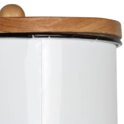 Set Of 3 White Enamel Metal Lidded Decorative Storage Canisters - Foreside Home & Garden -Storage Store GUEST 47b029c0 218f 482e 8381 4f3365f509f4