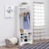 Narrow Wardrobe With Shoe Storage White - Prepac