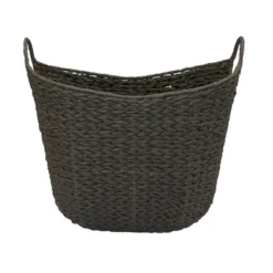 Household Essentials Tall Scoop Basket Paper Rope Gray -Storage Store GUEST 49512c8e 70ee 4d14 be8f c771f0aaf8da