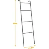 NEX 2pk 4 Tier Ladder Style Towel Racks Black