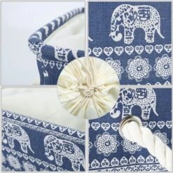 1 Pc Foldable Canvas Fabric Baskets Closet Containers Decorative Storage Bins - PiccoCasa -Storage Store GUEST 4c9a074f 06bd 4dfe b16d af7d0af5259b