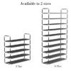 Hastings Home 5-Tier Shoe Rack For Storage And Organization - Black