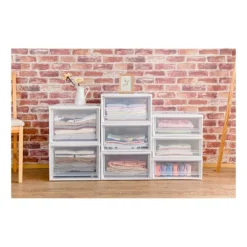 IRIS Medium Stacking Plastic Storage Drawer White -Storage Store GUEST 4e13ec00 5320 4bae a53e 8067a718e055