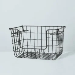 Stacking Wire Storage Basket Matte Black - Hearth & Hand™ With Magnolia -Storage Store GUEST 51760ad1 4cd5 42e5 ad63 e77e3d305d6d