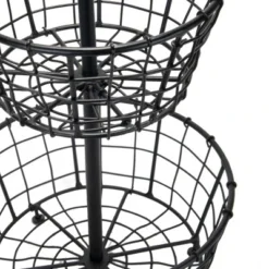 Metal Two Tier Decorative Storage Basket - Foreside Home & Garden -Storage Store GUEST 5182658c 190f 4994 99f0 3303357aa548