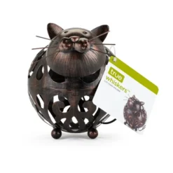True Whiskers Cat Cork Holder, Stainless Steel With Rustic Finish, Set Of 1, 6.8" -Storage Store GUEST 54545b66 5047 450c abd4 ea171f5d08b2