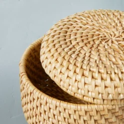 Woven Basket With Lid Natural - Hearth & Hand™ With Magnolia -Storage Store GUEST 5771aee5 3de9 4b2d 8eea 1b818536233b