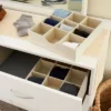 Household Essentials Set Of 2 9-Section Drawer Trays Cream