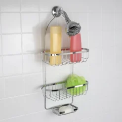 Home Basics Chrome Plated Steel Shower Caddy -Storage Store GUEST 59bb58dc a89c 4fec 9d49 64f6d26417f0