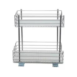Household Essentials 12" 2-Tier Pantry Organizer Nickel -Storage Store GUEST 5b93ed4b 312c 4a88 8dbd 0ff145823e0c