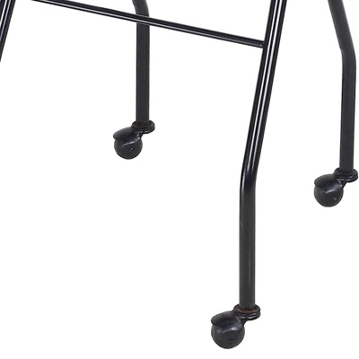 PureSana Chromium Professional Foldaway Portable Rolling Salon Service Tray With Adjustable Height And Rubber Caster Wheels, Black 4 PureSana Chromium Professional Foldaway Portable Rolling Salon Service Tray With Adjustable Height And Rubber Caster Wheels, Black - Image 4