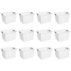 Sterilite Deep Ultra Plastic Storage Bin Organizer Basket W/ Handles -Storage Store GUEST 5d52d789 9a03 49ef 928f c58c863e8517