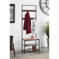Whitmor Modern Industrial Entryway Tower Black -Storage Store GUEST 5dc94d9d da14 43f2 8d05 662777a1bc21