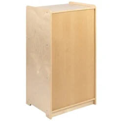 Flash Furniture Wooden 3 Section School Classroom Storage Cabinet For Commercial Or Home Use - Safe, Kid Friendly Design - 36"H (Natural) -Storage Store GUEST 5ddb1260 35fc 4c5b abca 0da359c2ed98