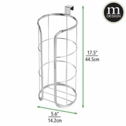 MDesign Metal Over The Tank Toilet Tissue Paper Roll Holder -Storage Store GUEST 5dfeb34c cf64 4032 91fd 1a324799fb38