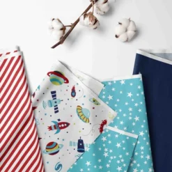 Bacati - Space Multicolor Boys Cotton Storage Box Small -Storage Store GUEST 600eb428 2c1e 4193 b170 e79421903803