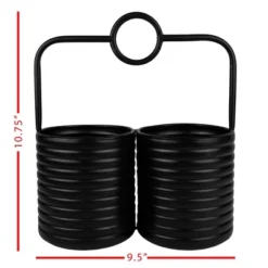 O-Handle Utensil Caddy Black Metal - Foreside Home & Garden -Storage Store GUEST 60885760 5fd9 4fd0 9b11 03c3e9d360ca