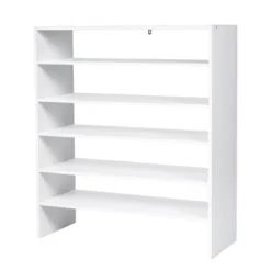 Tangkula 2-tier Stackable Shoe Rack 31" Width Organizer Shelf Set Of 3 White/Tan -Storage Store GUEST 6149f142 fe04 46ab b0c4 e6f8290bd326 1