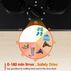 Costway 2-Shoe Electric Shoe Dryer Warmer Portable Adjustable Boots Socks Gloves W/Timer -Storage Store GUEST 6175c666 9e5c 44a0 849b 5572c6f18b4d