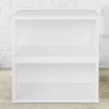 Niche Cubo Storage Organizer Open Bookshelf Set With 2 Half Size Cubes White Wood Grain