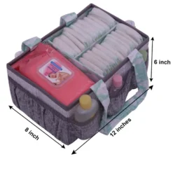 Bacati - Clouds In The City Mint/Gray Nursery Storage Caddy -Storage Store GUEST 63c5c032 68e7 4845 9dc5 979a82bad40f