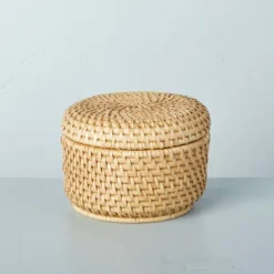 Woven Basket With Lid Natural - Hearth & Hand™ With Magnolia -Storage Store GUEST 66a4f642 06e1 4c92 934e 2dcb97d900b7