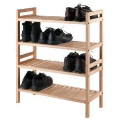 2pc Mercury Stackable Shoe Rack Set Natural - Winsome -Storage Store GUEST 66d80f7c 6878 45a1 9cbe c4a042db6223