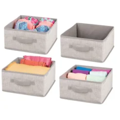MDesign Fabric Modular Closet Organizer Box For Cube Units, 4 Pack -Storage Store GUEST 68ee7b6e 019c 4735 ba02 1072cb3193b9