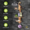 JumblWare Bamboo Shower Caddy, Hanging 3-Tier Shower Organizer