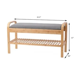 Cambridge Bamboo Shoe Bench Natural - Proman Products -Storage Store GUEST 6c973b66 db37 458a aaf7 56410e81c100