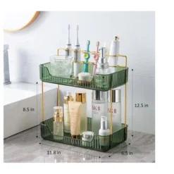 MPM 2 Tiers Storage Rack With Toothbrush Toothpaste Makeup Brush Holder, Storage Organizers, Multifunctional Stand Rack 5 MPM 2 Tiers Storage Rack With Toothbrush Toothpaste Makeup Brush Holder, Storage Organizers, Multifunctional Stand Rack -Storage Store GUEST 6cb7e8ba 7476 423e b01f d2f950762658