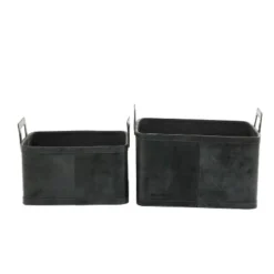Set Of 2 Storage Baskets Dark Brown - Olivia & May -Storage Store GUEST 6d7a06c0 8d89 4411 83d9 f1cf2009bed5