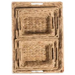 Design Imports Set Of 5 Natural Water Hyacinth Baskets -Storage Store GUEST 70d09afe 1740 4f71 bef0 e3f1a94258e6