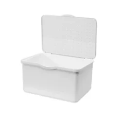 Medium Stacking Bin With Lid Clear/White - Madesmart -Storage Store GUEST 70dbf461 9396 4072 a4e8 9768f1dcee96