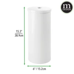 MDesign Toilet Tissue Roll Holder Canister Stand, Stores 3 Rolls, 2 Pack -Storage Store GUEST 750918e7 65f0 4b8f 8563 35ee5da6f3b8
