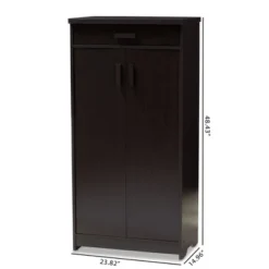 Bienna Modern And Contemporary Finished Shoe Cabinet Dark Brown - Baxton Studio 21 Bienna Modern And Contemporary Finished Shoe Cabinet Dark Brown - Baxton Studio -Storage Store GUEST 751fd9a9 2929 415a b2d3 a87e6e406d0c