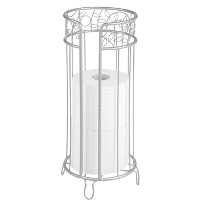 MDesign Decorative Metal Toilet Paper Storage Holder Stand, 3 Rolls 10 MDesign Decorative Metal Toilet Paper Storage Holder Stand, 3 Rolls - Image 10