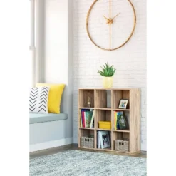 35.43" Piperton 9 Cube Organizer Natural - Signature Design By Ashley -Storage Store GUEST 7768cf05 bbc7 4d64 ae8f a756ef8bd79a