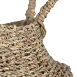 White Rope & Seagrass Belly Basket - Foreside Home & Garden -Storage Store GUEST 7953e21f 6969 4b82 acc8 a462a0fa8424