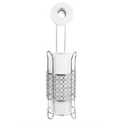 Home Basics Free Standing Dispensing Toilet Paper Holder, Chrome -Storage Store GUEST 79f171dd fc81 48fd 9907 eb8be82d35da