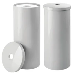 MDesign Toilet Tissue Roll Holder Canister Stand, Stores 3 Rolls, 2 Pack -Storage Store GUEST 7a06b0c2 31a1 41a8 9971 0d56298cdcb3