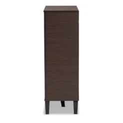 Idina Mid-Century Wood 1 Door Shoe Cabinet Brown/Gray - Baxton Studio -Storage Store GUEST 7a6fa975 a82c 4dab b9e5 61b32db7650b