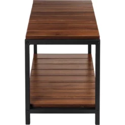 Honey-Can-Do 2 Tier Shoe Storage Bench Walnut -Storage Store GUEST 7ace3743 46f9 4362 9587 b6322d0baf95