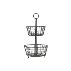 Metal Two Tier Decorative Storage Basket - Foreside Home & Garden -Storage Store GUEST 7c5a4a1f 9b5d 4421 bb3b 63a076f57405