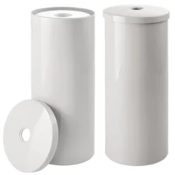 MDesign Toilet Tissue Roll Holder Canister Stand, Stores 3 Rolls, 2 Pack -Storage Store GUEST 7de14816 9ba3 416c b629 e4ef6722ca61