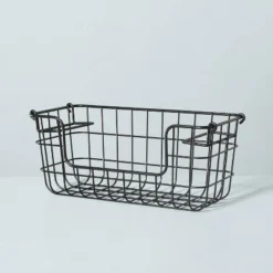 Stacking Wire Storage Basket Matte Black - Hearth & Hand™ With Magnolia -Storage Store GUEST 7f465f04 db4c 47cf 9411 7c8a601ab948