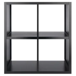 27" Timothy Shelf 2X2 Slots Black - Winsome -Storage Store GUEST 8020afc4 bde4 46e9 9793 25f215563d57