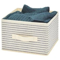 MDesign Soft Fabric Closet Storage Organizer Cube Bin, 4 Pack -Storage Store GUEST 80b447a1 b69f 4dfc bf6a c20ca0abb9ea